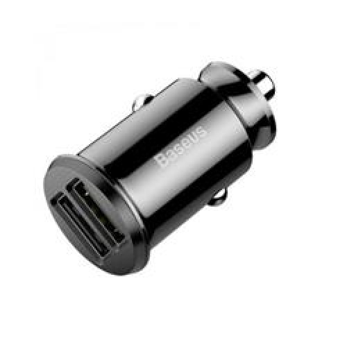 BASEUS CCALL-ML01 Grain Araç İçi Şarj Cihazı Siyah (2-USB 5V 3,1AMPER)