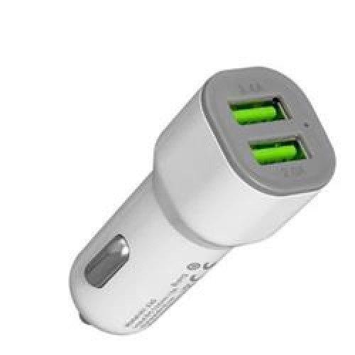 Hytech HY-X40 3.1A Hızlı Şarj 2 USB Beyaz Araç Şarj Cihazı