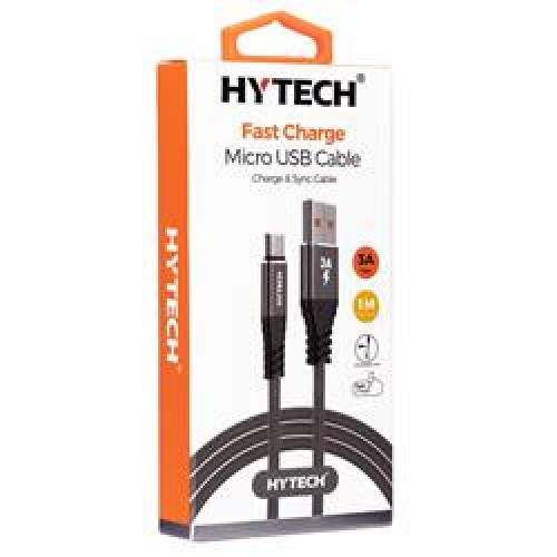 Hytech HY-X210 3A Micro Usb 1m Gri Data + Sarj Kablosu