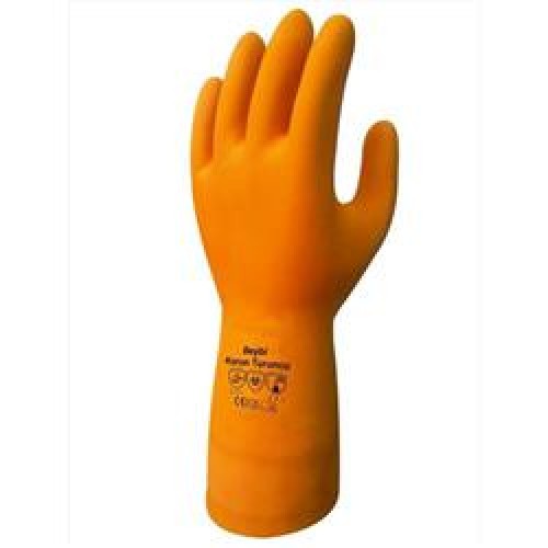 Beybi NTL-33 9 Beden 10lu Korun Yeşil Nitril Kimyasal Eldiven 
