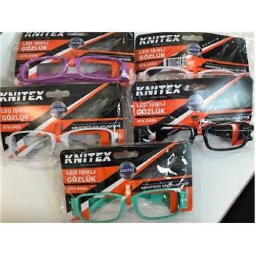 Knitex KTX-2485 Led Lambalı Kitap Okuma Gözlüğü (Sağ-Sol Açma Kapama Tuşu)Renk Çeşitleri
