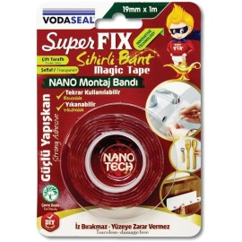 Vodaseal Çift Taraflı Montaj Bandı 19mmX1 Mt Şeffaf Vhb Bandı (Banyo- Mutfak- Cam-Ayna)