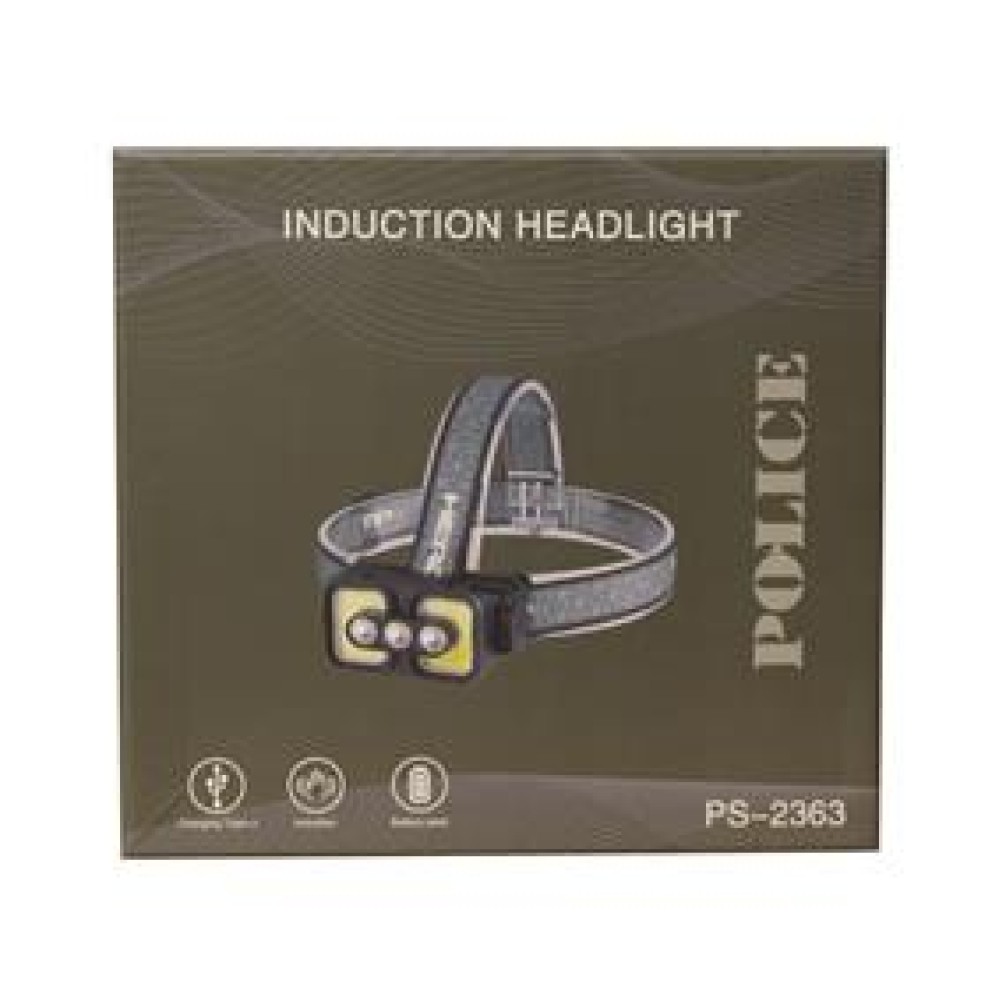 Polıce PS-2363 Üç Renk Işıklı,Şarjlı, Sensörlü Kafa Feneri