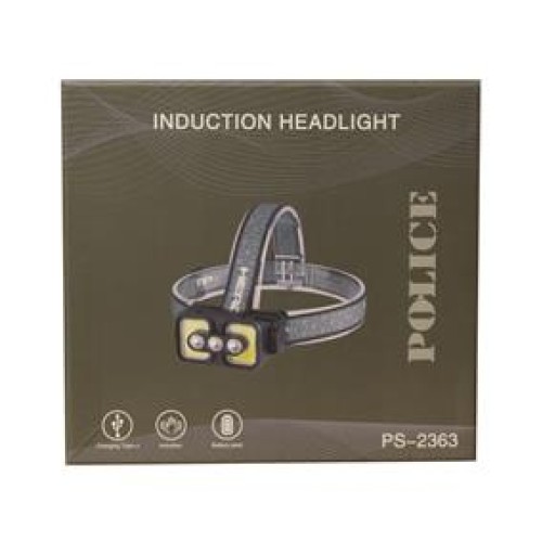 Polıce PS-2363 Üç Renk Işıklı,Şarjlı, Sensörlü Kafa Feneri