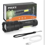 Polıce PS-358  Zoom  Gövdede Işık Şarjlı Led El Feneri 