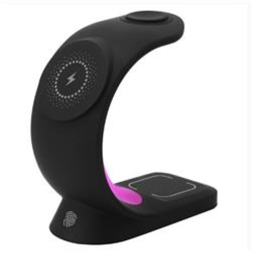 S-link SL-CW20 Telefon, Saat, Kulaklık Uyumlu 15W Siyah RGB Kablosuz Şarj Cihazı