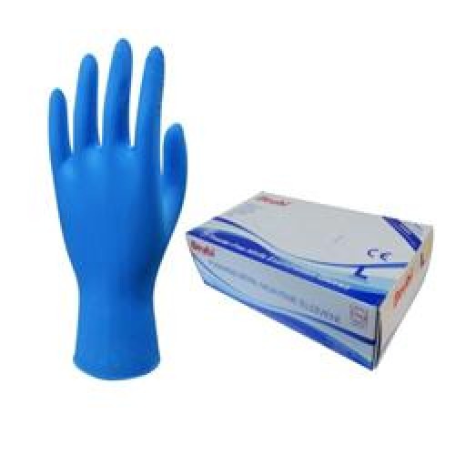Beybi Pudrasız Nitril Mavi (L) Large Beden Muayene Eldiven 100lü Paket