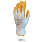 Beybi Nitril Poly PN7 10 Beden Beyaz Sarı  Eldiven 12li Paket