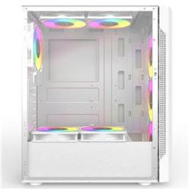 GameBooster GB-T005MW USB3.0 RGB fan Mesh Panel Beyaz kasa (PSU Yok)