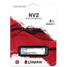 Kingston 4TB Nv2 M.2 2280 Nvme SSD (3500-2800MB-S) SNV2S-4000G Ssd Disk