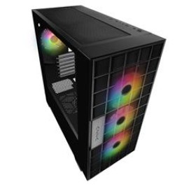 Rampage AZZA V2 Temperli Camlı Siyah 4-12CM ARGB Fan + Type-C ATX Mid-T Gaming Oyuncu Kasası