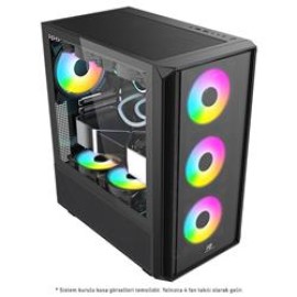 PowerBoost PB-P3602BB 850w 80+ Bronze USB 3.0 ATX Mesh ARGB fan siyah kasa