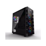 PowerBoost X59RGB-650W 80+ USB 3.0 Tempered Glass 6 x RGB Fanlı Gaming Kasa (JBST-X59RGB-650)