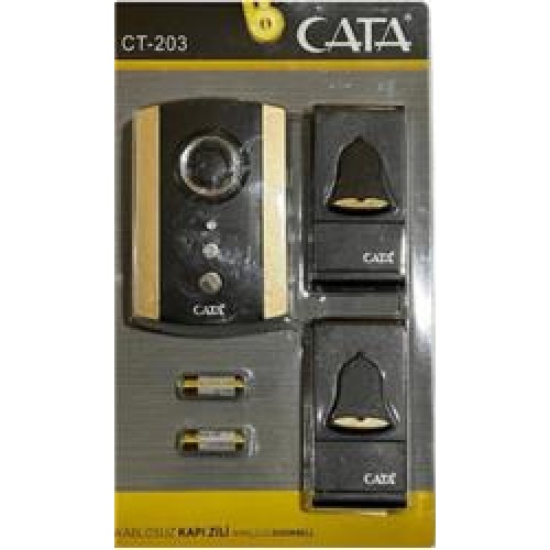 Cata Ct-203 Kablosuz Kapı Zili Kahverengi Desenli