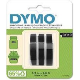 DYMO S0847730 Kabartma Şerit Rhino  9 mmx3 mt 3lü Siyah Şerit 