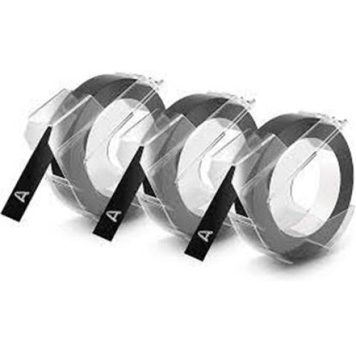 DYMO S0847730 Kabartma Şerit Rhino  9 mmx3 mt 3lü Siyah Şerit 