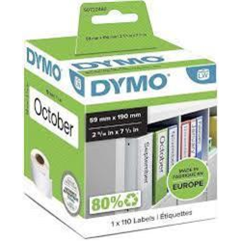 DYMO S0722480 LW Geniş Klasör Etiketi 190-59 mm 110 Etiket 99019