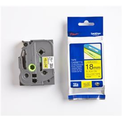 BROTHER P-TOUCH TZE-441 TZE-TAPE 18 MM KIRMIZI ÜZERİNE SİYAH LAMİNASYONLU ETİKET