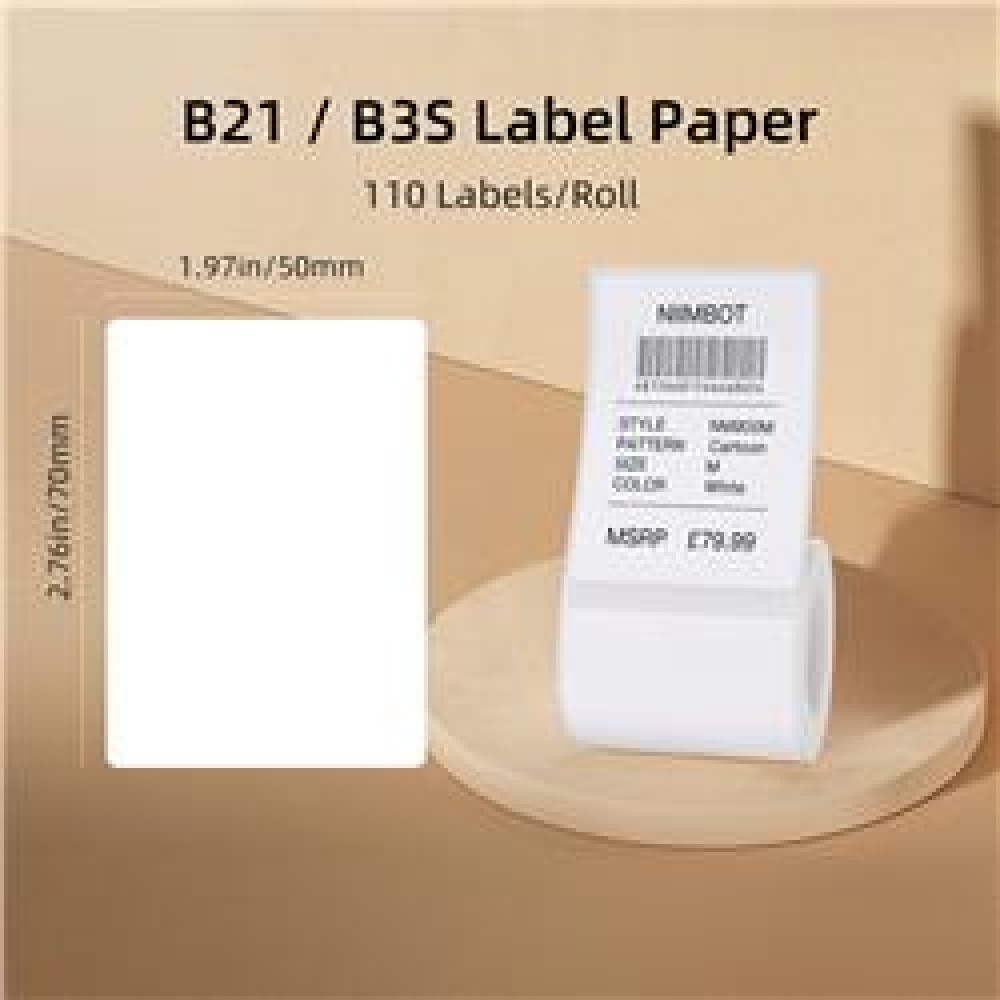 NIIMBOT T50-70-110WHITE Beyaz 50X70MM Termal Etiket 