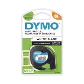 Dymo S0721660 Letratag Plastik Etiket 12 mm X 4 Metre Beyaz 91201 