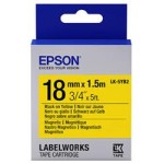 Epson LK-5YB2 Mıknatıslı Sarı Üzeri Siyah 18mm 9Metre Etiket