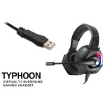Rampage RM-K66 TYPHOON Siyah USB 7,1 Version RGB Ledli Gaming Oyuncu Mikrofonlu Kulaklık
