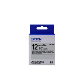 Epson LK-4SBE Gümüş Üzeri Siyah 12mm 9Metre Etiket
