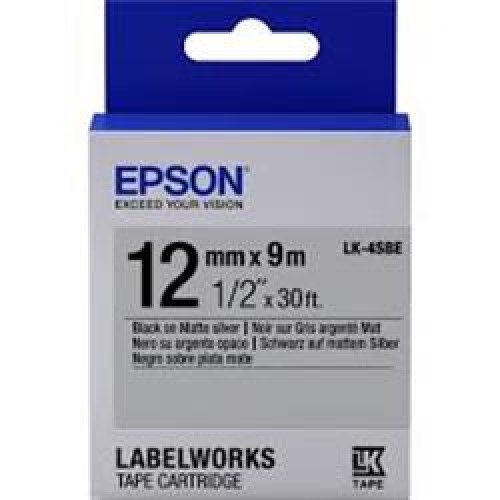 Epson LK-5WBVN  Vinil Beyaz Üzeri Siyah 18mm 7Metre Etiket