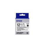 Epson LK-4TBW Güçlü Yapışkanlı Şeffaf Üzeri Siyah 12mm 9Metre Etiket
