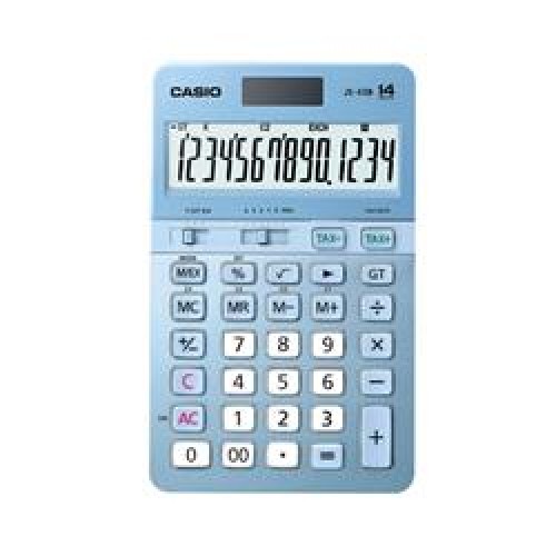 Casio JS-40B-BU Mavi Profesyonel 14 Hane Masa Üstü Hesap Makinesi