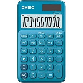 Casio SL-310UC-BU Cep Tipi 10 Hane Mavi Hesap Makinesi