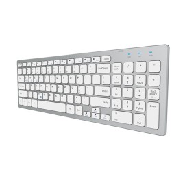 Everest KB-80W Beyaz-Gümüş 2.4Ghz Ultra İnce Q Mac-Win-Android-Ios Uyumlu Kablosuz Klavye