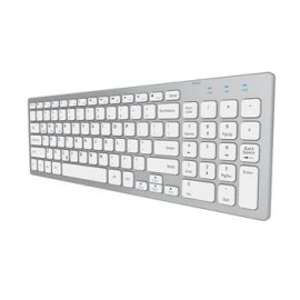 Everest KB-80W Beyaz-Gümüş 2.4Ghz Ultra İnce Q Mac-Win-Android-Ios Uyumlu Kablosuz Klavye