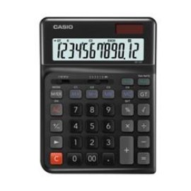 Casio DE-12E-BK Siyah 12 Hane Masa Üstü Ergonomik Tuşlu Hesap Makinesi