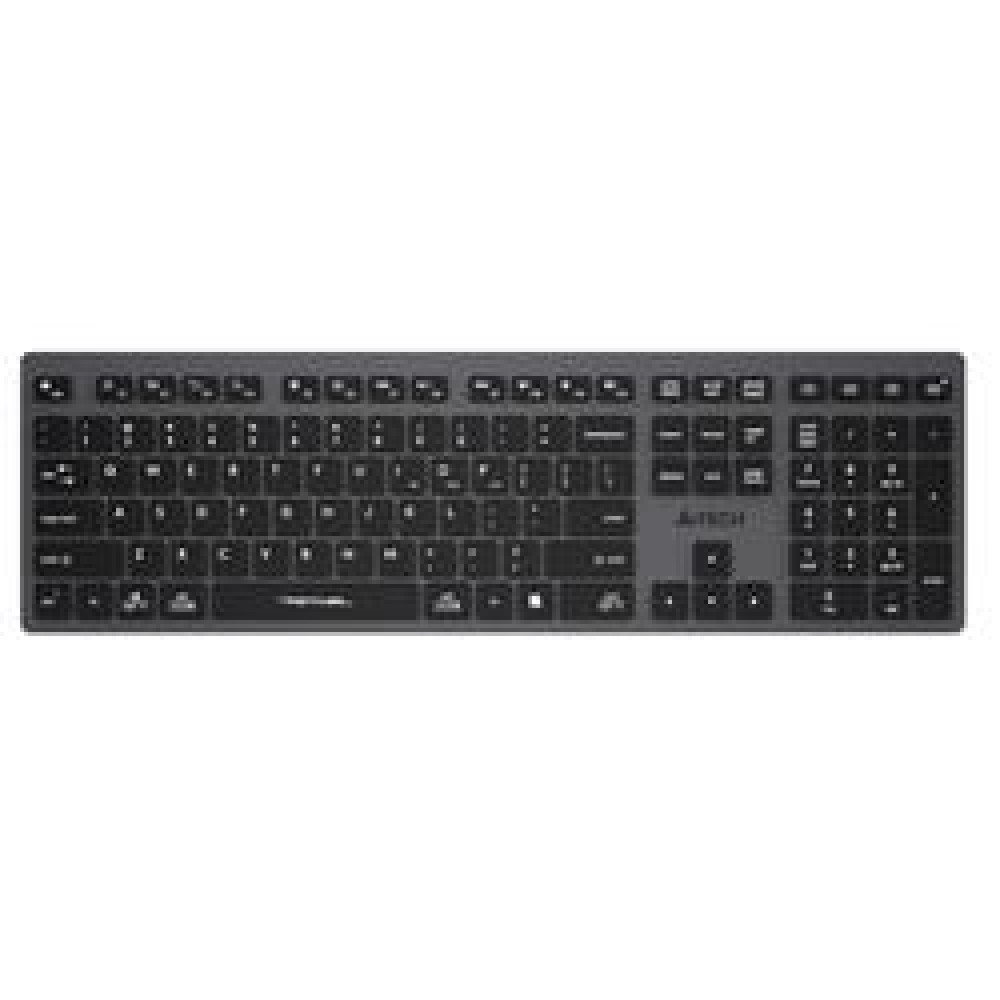 A4 Tech Fstyler FBX50C Gri Bluetooth+2.4G Nano Fn Şarjlı Multimedya Klavye