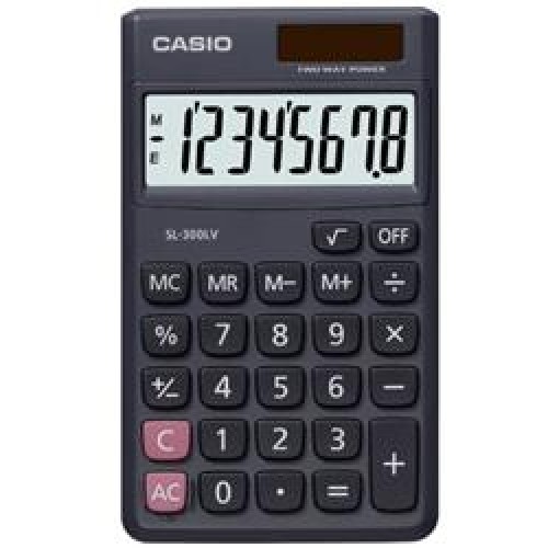 Casio SL-300LV-W-DP 8 Hane Cep Tipi Hesap Makinesi