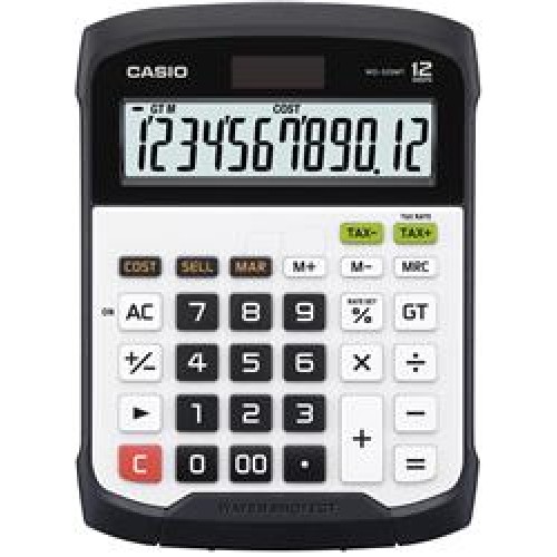 Casio WD-320MT 12 Hane Suya-Toza Dayanıklı Masa Üstü Hesap Makinesi