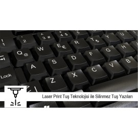 Inca IK-274QU Multimedya q-usb Klavye( Kablo Uzunluğu 1.5mt) (Özel “TL”tuşu“T” tuşundadır) 