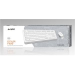 A4 Tech F1010 Q Usb Beyaz Fn-Mm Klv+Optik Mouse Set