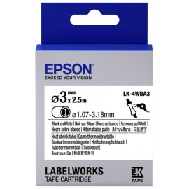 Epson LK-4YBA3 Sarı Üzeri Siyah Makaron (1,07-3,18 mm çap) 2,5Metre