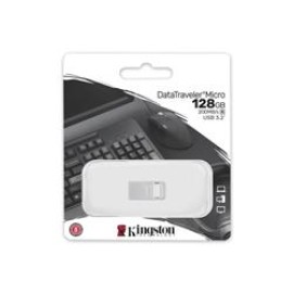 Kingston DTMC3G2-128GB DataTraveler Micro 200MB-s Metal USB 3.2 Gen 1 Flash Bellek 