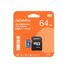 Adata 64GB Premier microSDXC Card with Adapter UHS-I Class10 V10 Hafıza Kartı