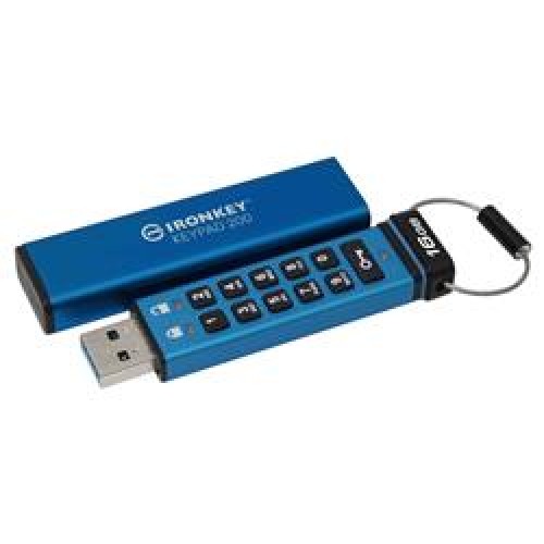 Kingston IKKP200-16GB 16GB IronKey Keypad 200, FIPS 140-3 Lvl 3 (Pending) Flash Bellek