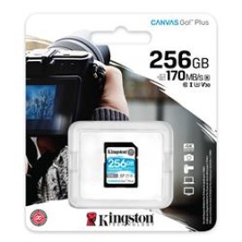 Kingston SDG3-256GB 256GB SDXC Canvas Go Plus 170R C10 UHS-I U3 V30 Hafıza Kartı