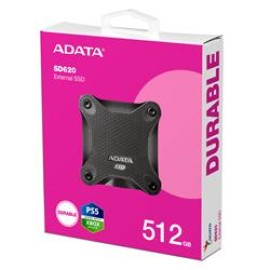 Adata 512Gb SD620 Siyah Taşınabilir Usb 3.2 Gen2 Ssd Harici Disk