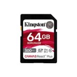 Kingston SDR2-64GB Canvas React Plus SDXC UHS-II 300R-260W U3 V90 for Full HD-4K-8K Hafıza Kartı
