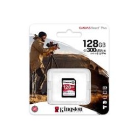 Kingston SDR2-128GB Canvas React Plus SDXC UHS-II 300R-260W U3 V90 for Full HD-4K-8K Hafıza Kartı