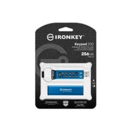Kingston IKKP200-256GB 256GB IronKey Keypad 200, FIPS 140-3 Lvl 3 (Pending) Flash Bellek