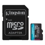 Kingston SDCG4-128GB 128GB microSDXC Canvas Go Plus Gen4 200MB-s A2 U3 V30 Card + ADP Hafıza Kartı 