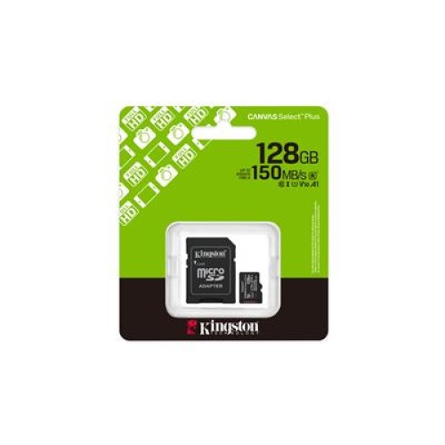 Kingston SDCS3-128GB 128GB microSDXC Canvas Select Plus Gen3 150MB-s A1 Card + Adapter Hafıza Kartı 